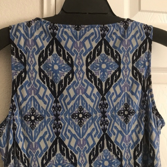 INC Blouse, EUC, Blue, Size L, Beads & Keyhole Neckline - Picture 12 of 13